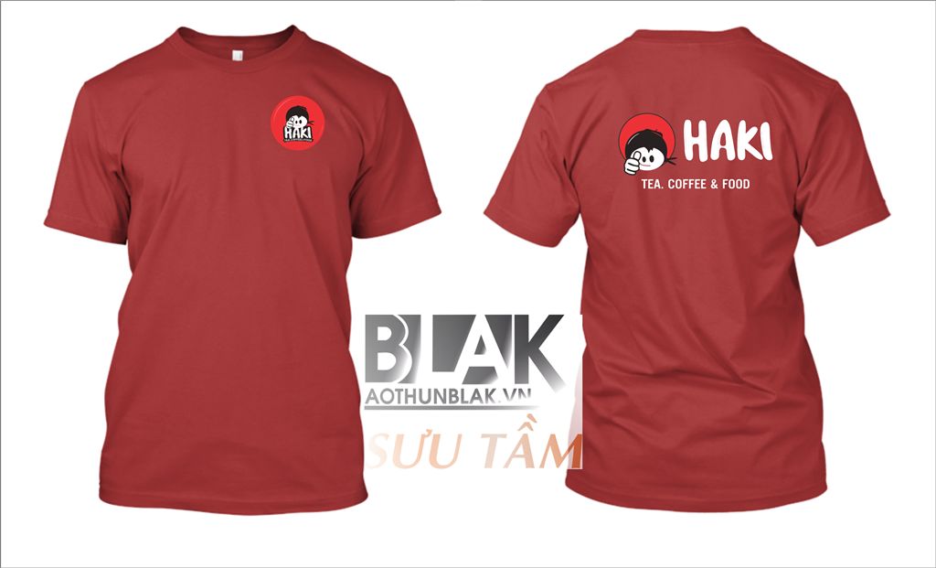 Mẫu thiết kế áo thun đồng phục quán Haki Coffee & Food